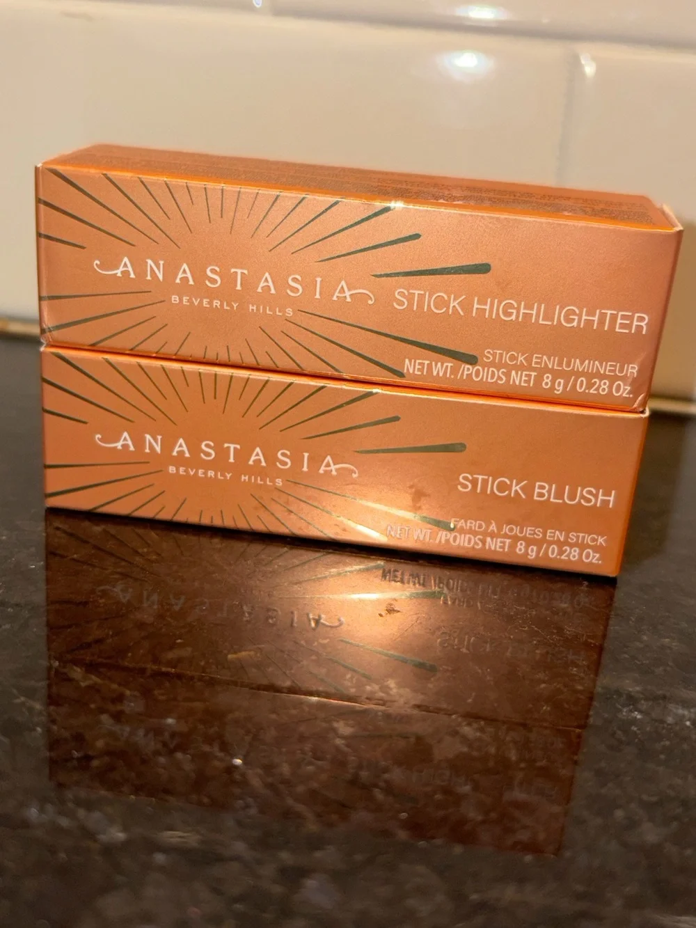 Anastasia Beverly Hills - 2 PC - BUNDLE Stick Highlighter & Stick Blush (Pink)